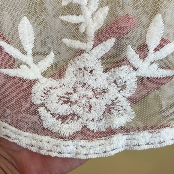 NWT Boutique White Crochet Lace Swimsuit Cover Up Sheer Beach Tunic Dress - Picture 13 of 17